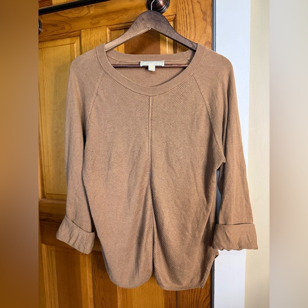 Michael Kors Woman's Camel Crewneck Sweater - Picture 3 of 6